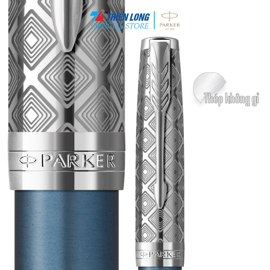 Bút bi cao cấp Parker SON X-M Blue CT GB-2119745 - Thép không gỉ