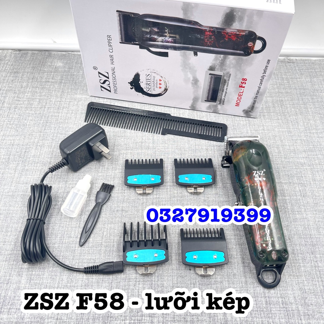 Tông đơ cắt tóc lưỡi kép ZSZ F58 mài chuốt