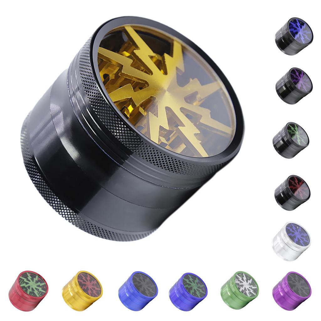 Aluminum Alloy Spice Herb Weed Grinder Mill Crusher 63mm