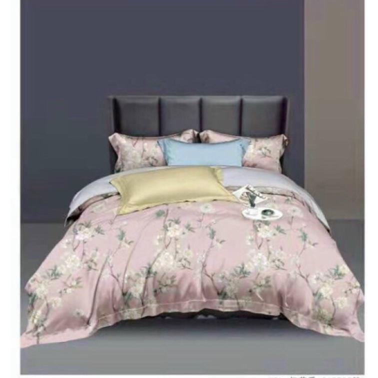 Tencel 60s bộ ga gối 4 món nệm 5-27cm ÔM DÂY KHOÁ