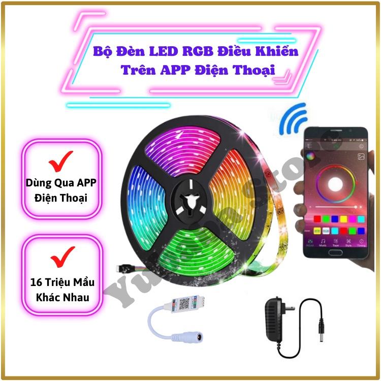 Đèn LED Tiktok 5050 Mix Đổi Màu RGB Dùng App Quay Video Cuốn Hút Triệu View Đèn Trang Trí Phòng Ngủ Bàn PC