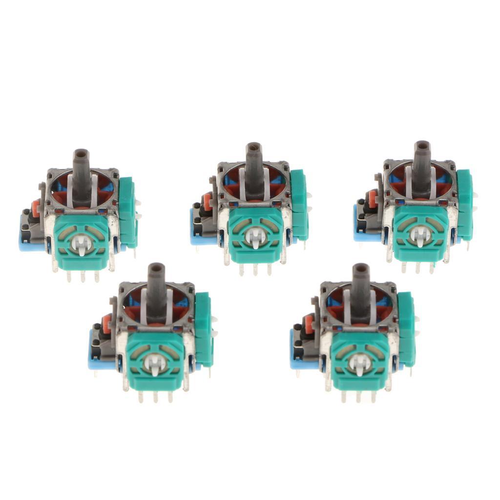 5 Pieces 3D Analog Joystick Wireless Controller Rocker for Blue