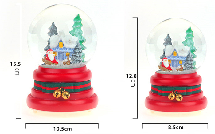 Hộp nhạc quả cầu tuyết ngôi nhà giáng sinh