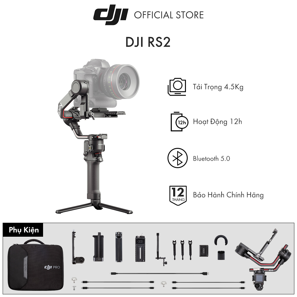 Tay Cầm Gimbal Chống Rung DJI Ronin RS 2 Basic - Hàng Chính Hãng - Bảo Hành 12 Tháng