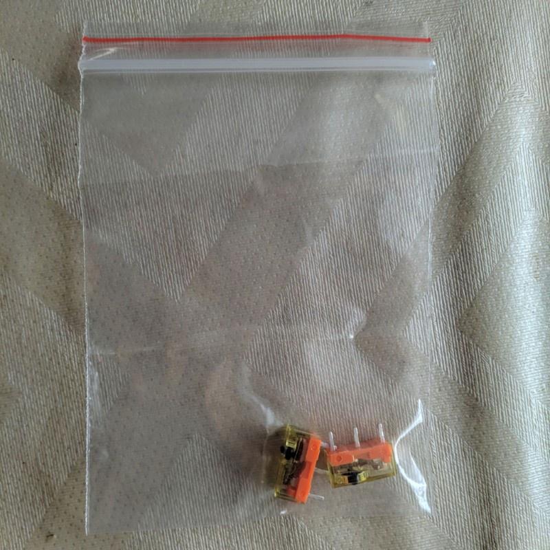 HSV New Arrival  2Pcs/pack TTC Dustproof Gold Mouse Micro Switch Micro Button Gold Contactor 80 Million Click lifetime Repair Parts