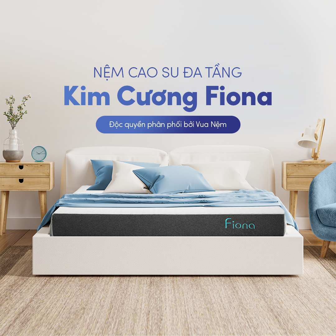 [Độc Quyền] Nệm Cao Su Đa Tầng Kim Cương Fiona 20cm Công Nghệ Kháng Khuẩn Chuẩn Châu Âu, Độ Đàn Hồi Tối Ưu, Nâng Đỡ Cơ Thể Tuyệt Đối