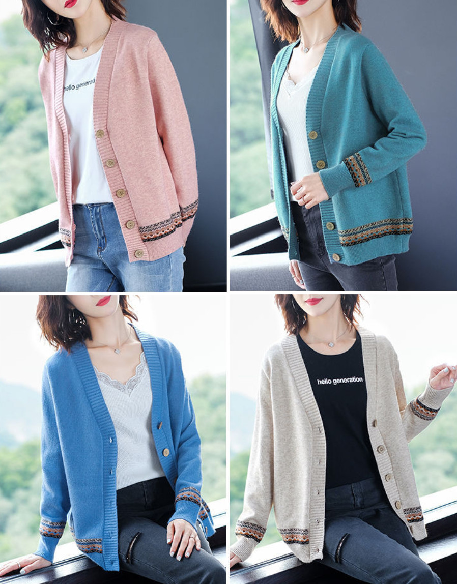 Áo Cardigan Nữ Họa Tiết Xinh Thời Trang Korea ALN037 MayHomes Mẫu Mới Mùa Xuân