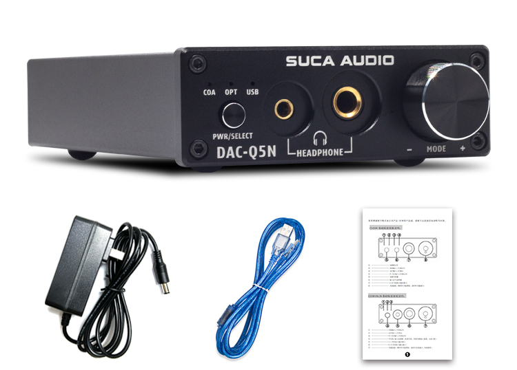 DAC giải mã âm thanh SUCA AUDIO Q5N - 24Bit 192kHz - Có cổng quang học - Tặng usb nhạc lossless - Hàng chính hãng