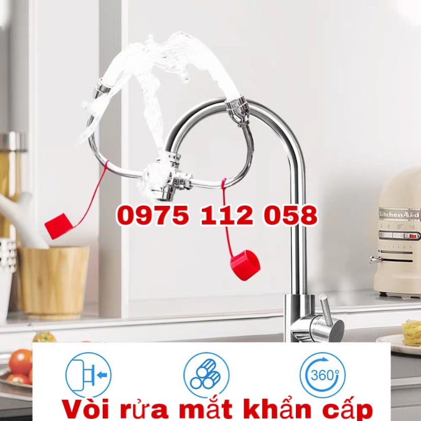 Thiết bị rửa tay và rửa mắt khẩn cấp-inox 304 cao cấp