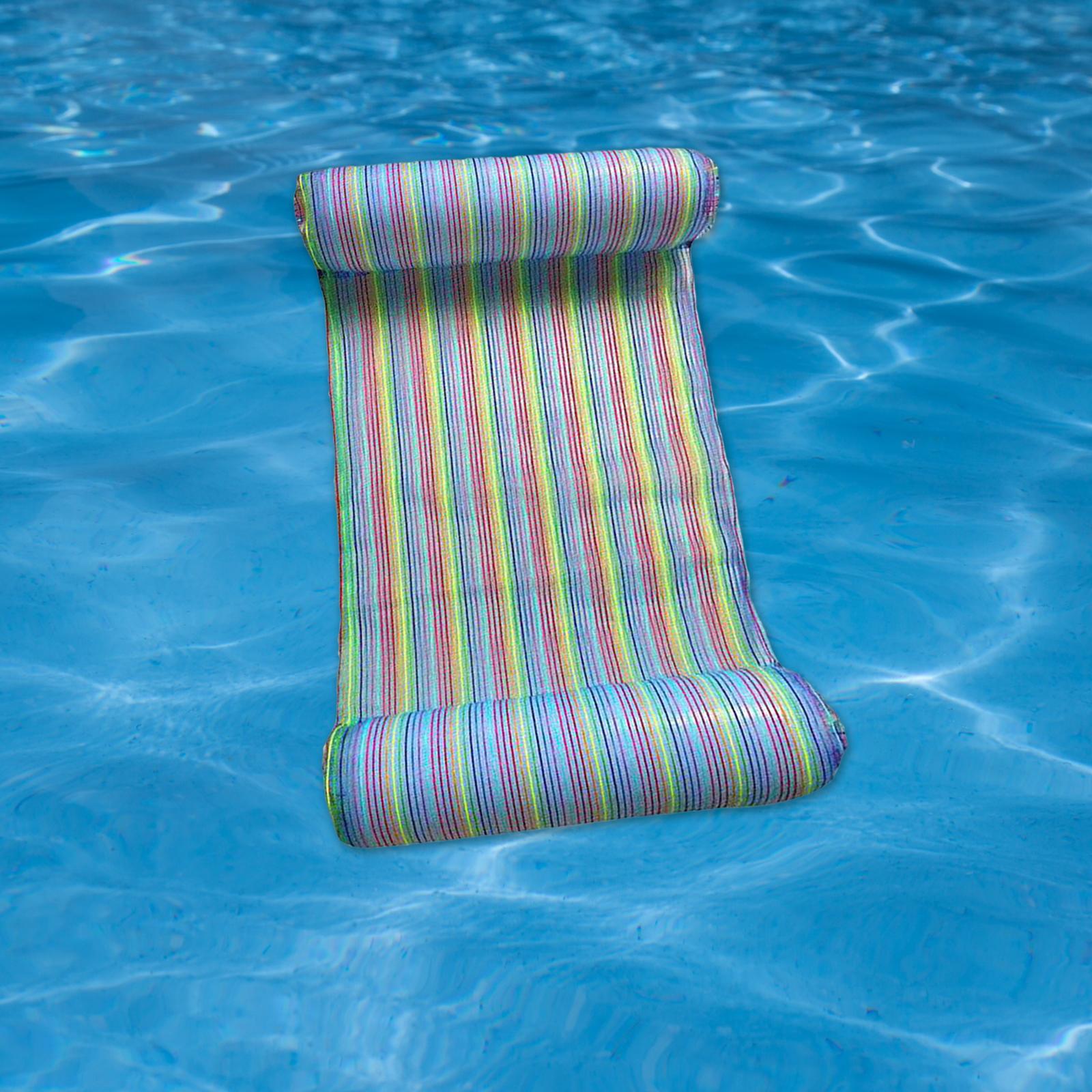 Water Hammock Pool Floating Chair Party Travel Lounge Bed Fun Toy Blue