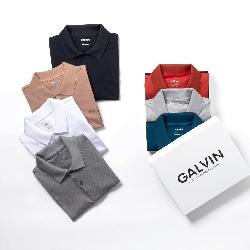 Áo thun Polo nam Galvin dòng Premium chất Cotton CVC cá sấu cổ bẻ tay ngắn chuẩn form fullbox PLGV58