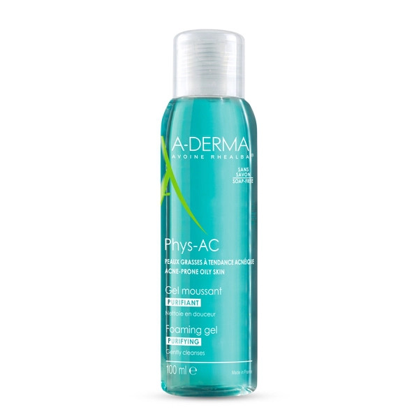 Gel Rửa Mặt Làm Sạch Sâu, Kiểm Soát Nhờn A-Derma PHYS-AC FOAMING GEL 100ml