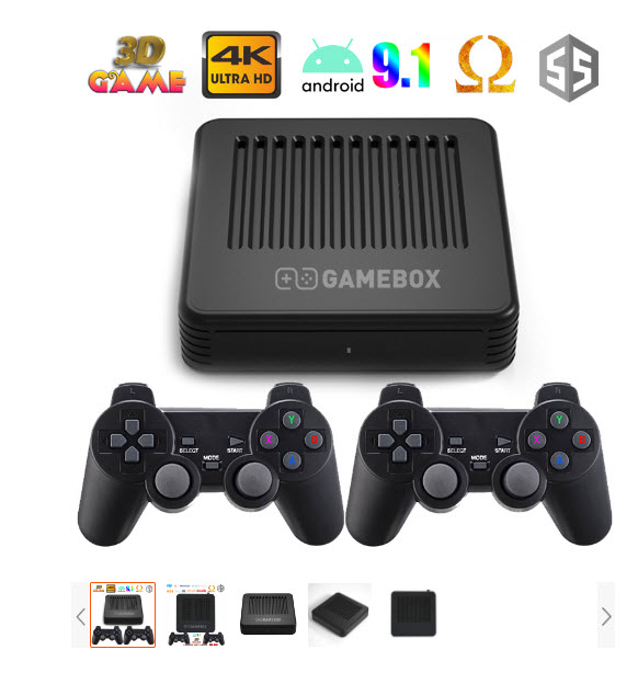 Máy chơi game Gamebox G11 2022 Dual boot Android/Linux - 2 TAY CẦM KHÔNG DÂY – Chơi game PSP/PS1/N64/DREAMCAST/NES/SNES/GBA/GBC/MAME/ARCADE/SEGA...