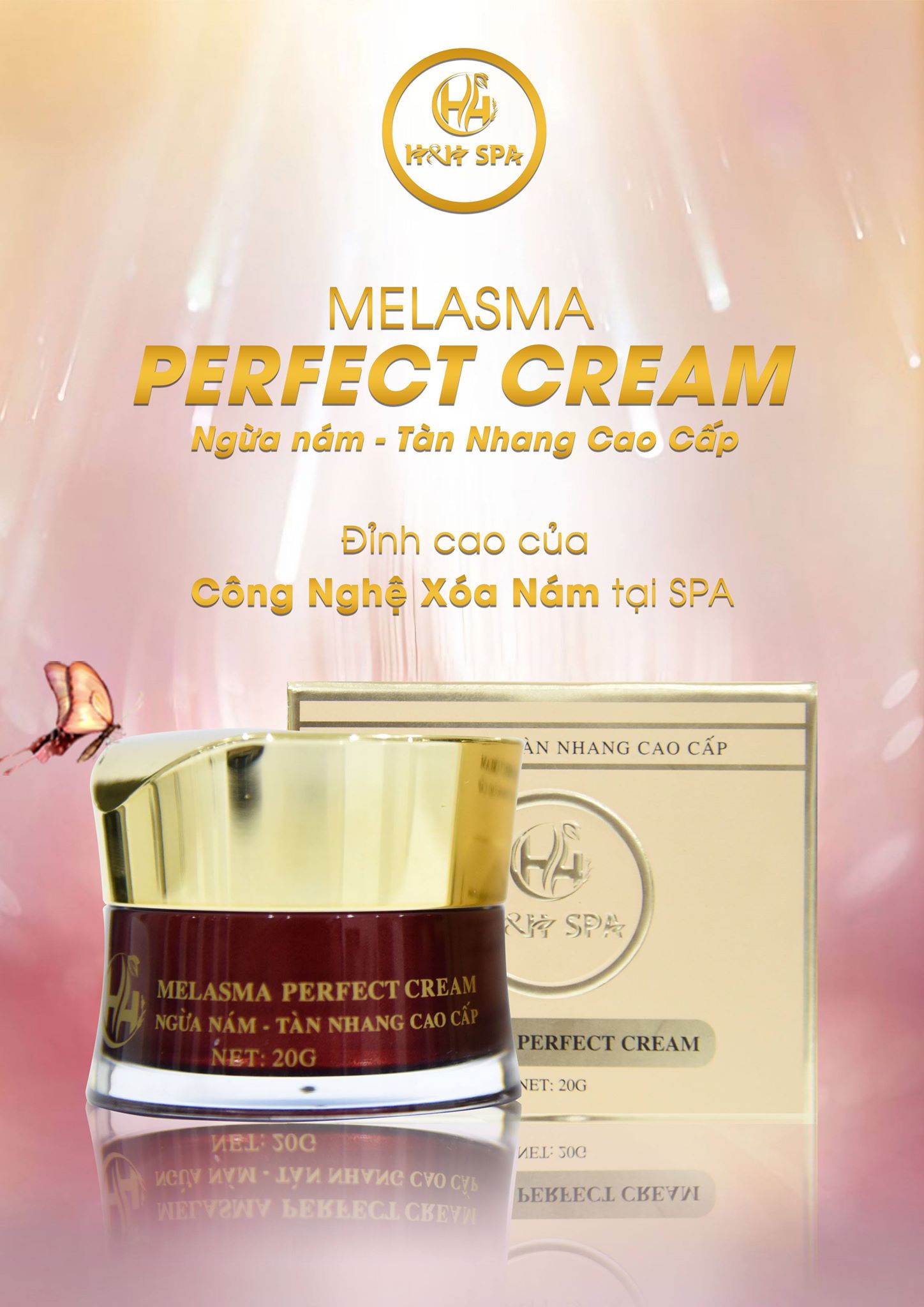 Melasma Perfect Cream 20gram - Dưỡng Da, Giúp Ngăn Ngừa và Làm Mờ Các Vết Nám, Tàn Nhang Trên Da