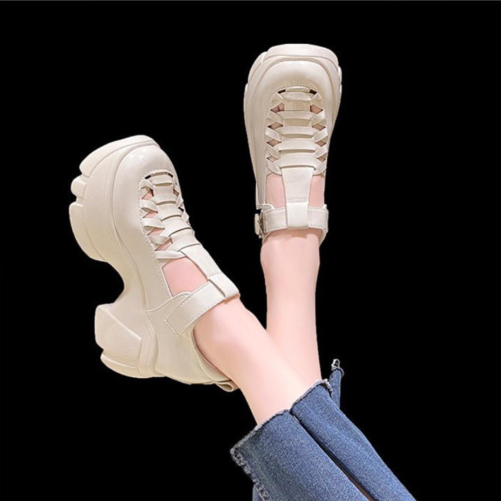 Giày Nữ Đế Xuồng 9cm Siêu nhẹ da bóng mềm PS479-1319