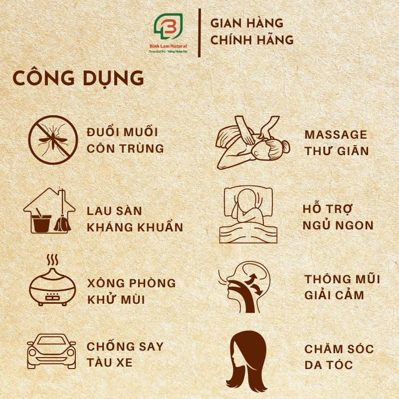 Tinh dầu bạc hà nguyên chất giải cảm, thơm phòng, kháng khuẩn, đuổi muỗi Bình Lam Natural 50ml