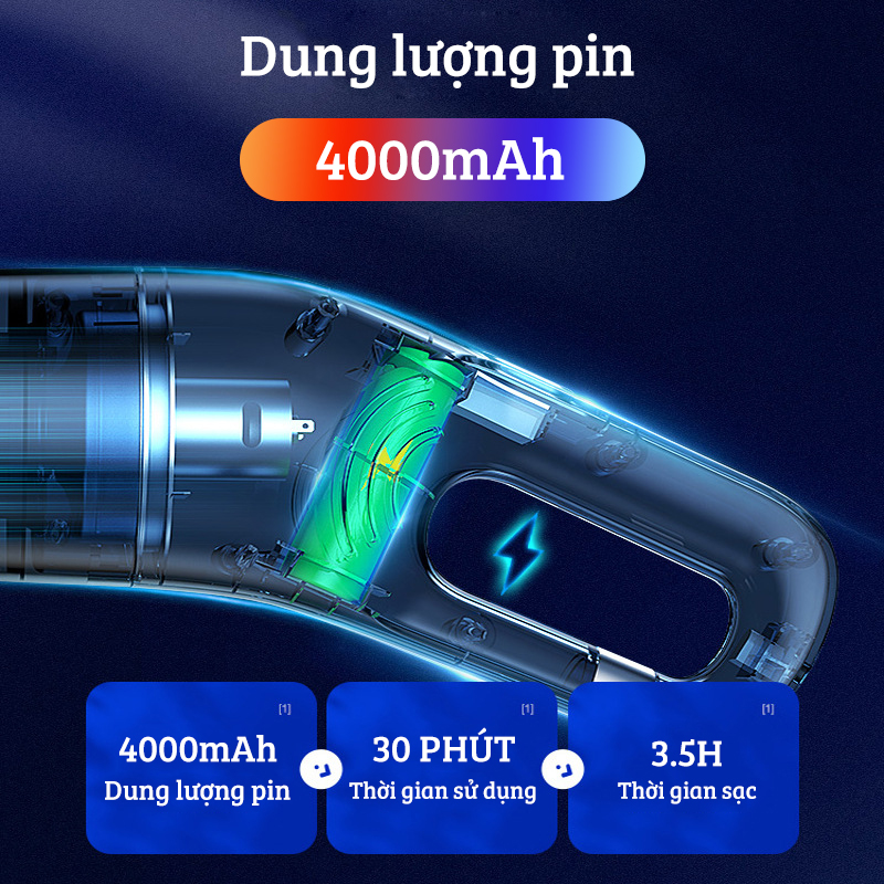 Máy Hút Bụi Cầm Tay Không Dây Sử Dụng Pin Sạc Damas Vacuum Cleaner D113CG -  Hàng Chính Hãng