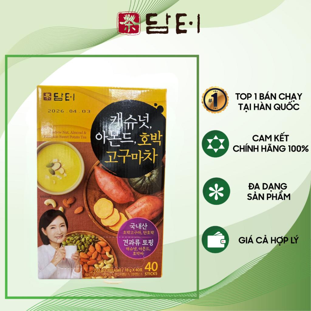 Bột ngũ cốc khoai lang, hạnh nhân, bí ngô Damtuh Hàn Quốc - Hộp 40 gói
