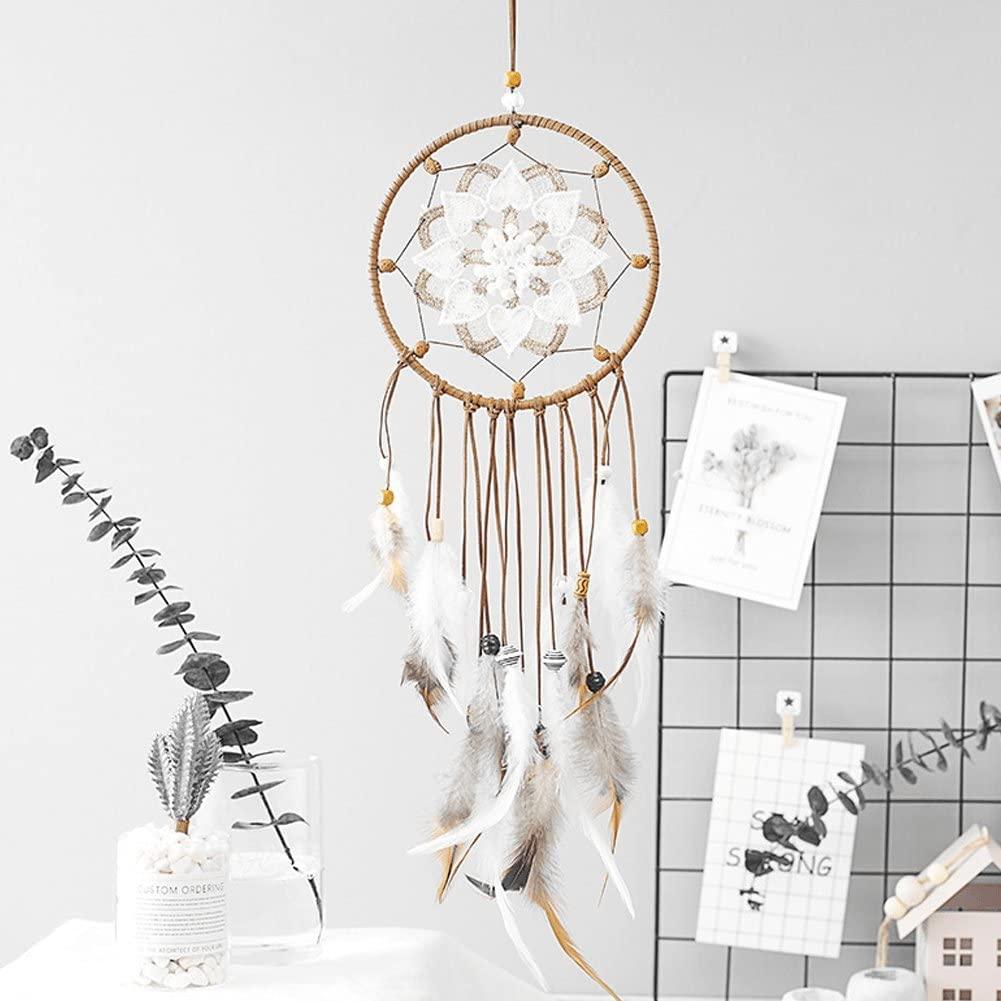Dream Catcher, Mặt dây chuyền treo ô tô Trang trí lông vũ Charm cho tường phòng ngủ
