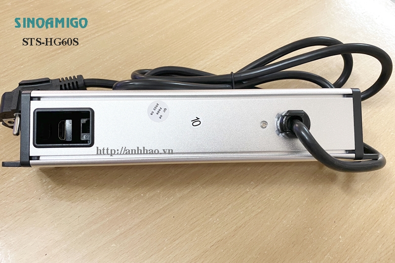 Ổ điện kẹp bàn Sinoamigo STS-HG60S-5, Tích hợp 3 cắm đa năng, 2 cổng sạc USB, 1 HDMI, 1 Lan. Hàng nhập khẩu chính hãng