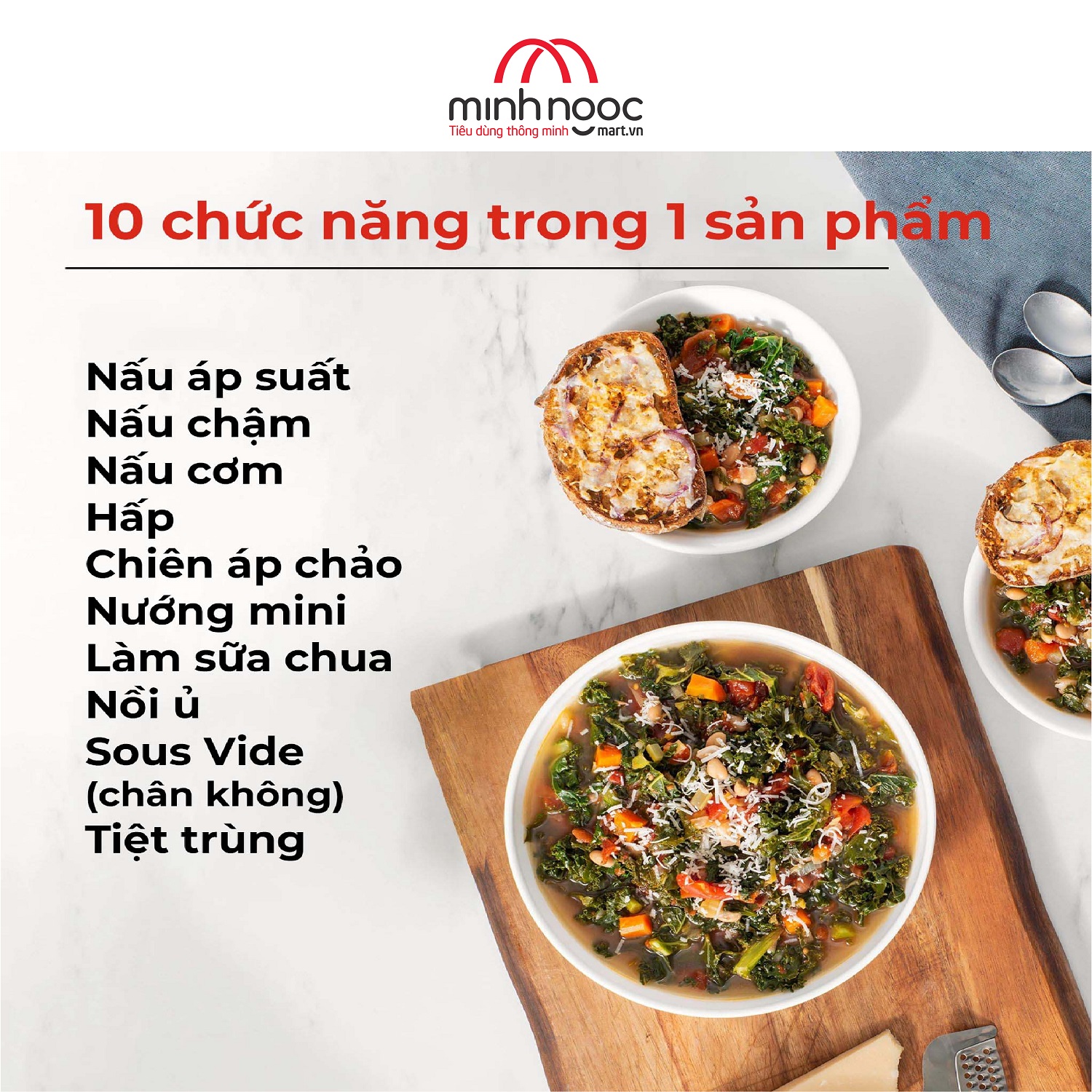 Combo 2. Nồi áp suất điện Đa Năng Instant Pot Pro 10 trong 1 . Dung tích 5.7L & Nồi chiên không dầu Instant Vortex, Dung tích 5.7L. 4 chức năng trong 1