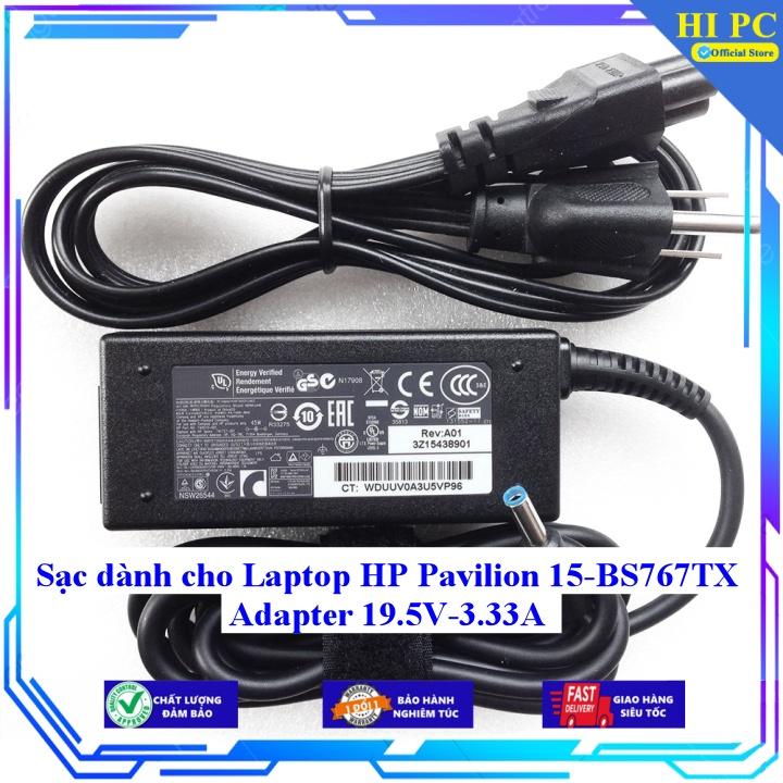 Sạc dành cho Laptop HP Pavilion 15-BS767TX Adapter 19.5V-3.33A - Kèm Dây nguồn - Hàng Nhập Khẩu