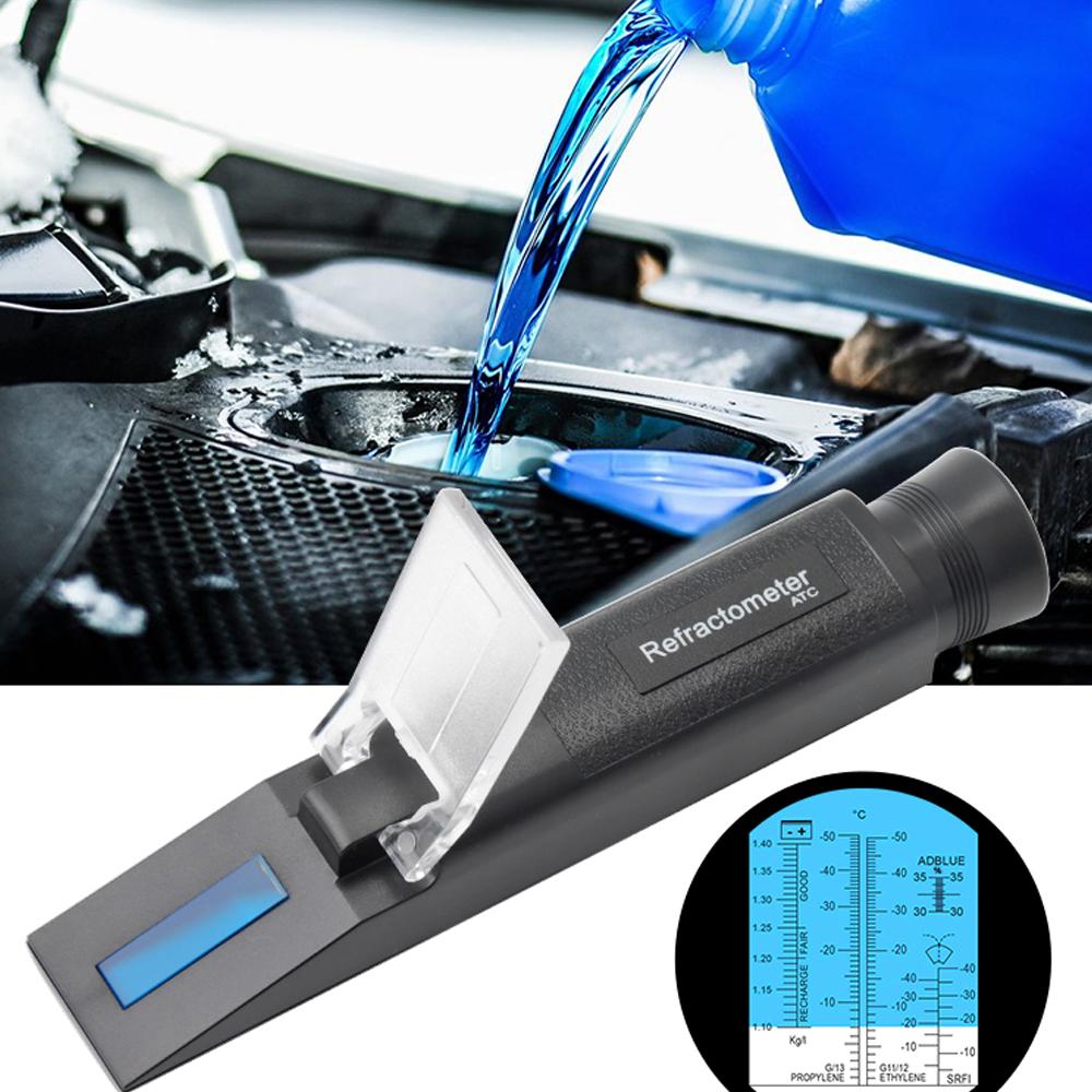Car Antifreeze Refractometer Multifunctional Auto Coolant Tester Urea Propylene Glycol Glycol Detergent Battery Liquids Test Device