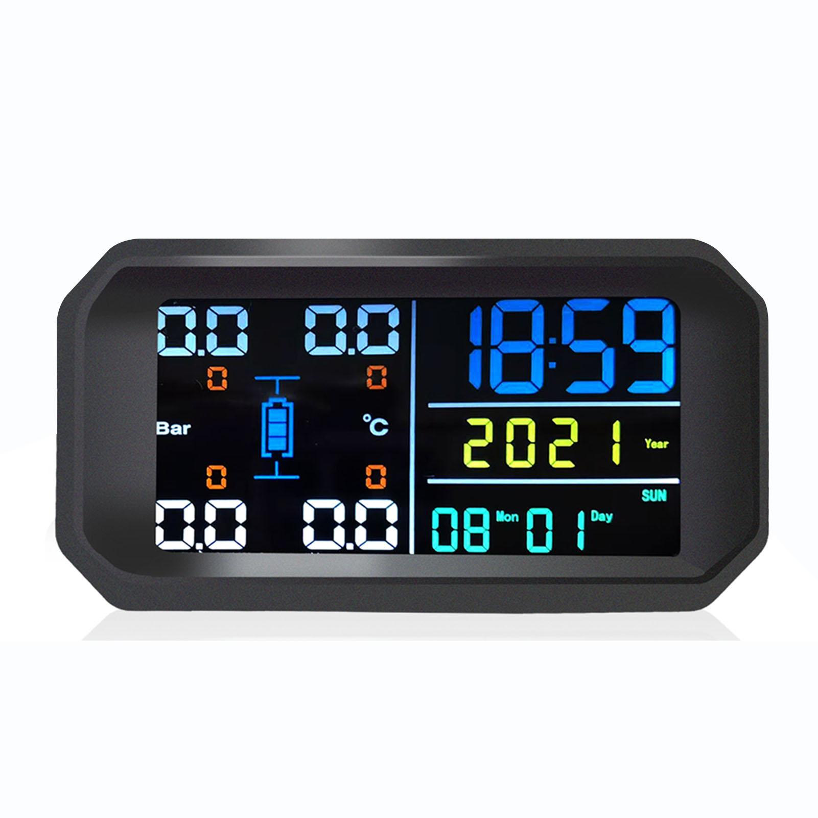 Wireless Tire Pressure Monitoring System External Tire Pressure Monitor for Cars Colorful Screen