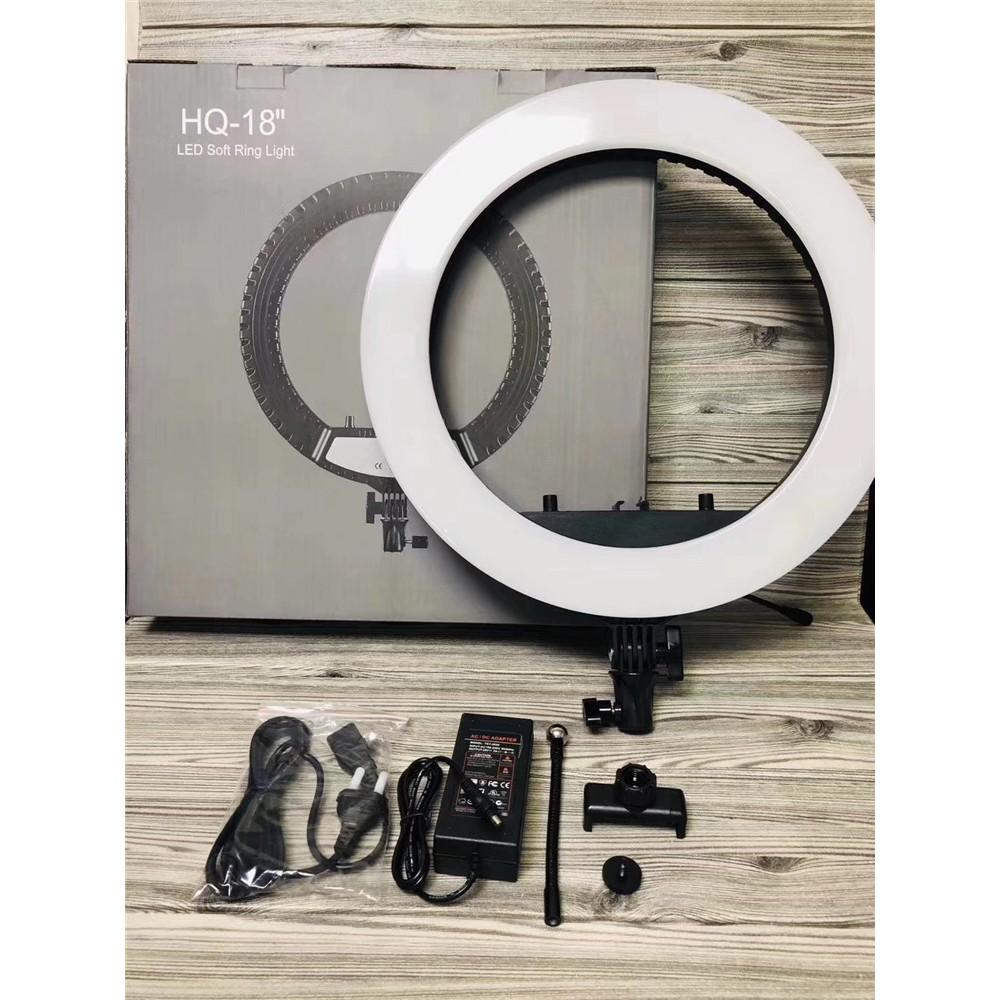 Đèn livestream HQ-45Cm Tặng kèm 3 kẹp điện thoại + 1 chân đế,Chiếu Sáng Studio, Makeup, Quay Phim , Chụp Ảnh, Livetream, Selfie,Xăm nghệ thuật