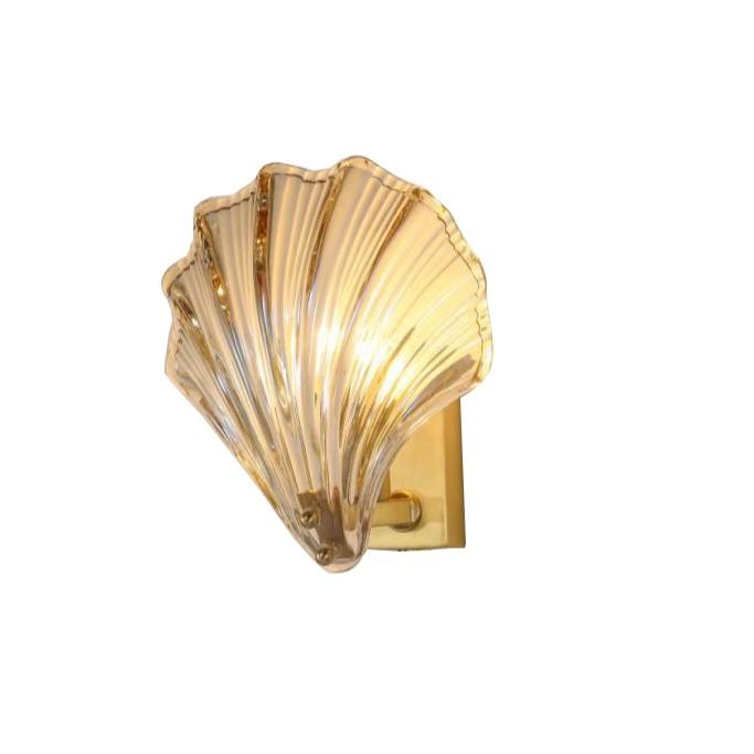 Đèn treo tường pha lê hình vỏ sò-đèn tường trang trí cửa hàng-phòng khách-phòng ngủ VPL24 thân pha lê cao cấp