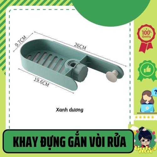 Khay Nhựa Cao Cấp Gắn Vòi Chậu Rửa Chén Để Xà Phòng, Cọ Rửa Bát Đĩa Nước Rửa Chén Bát HH0039