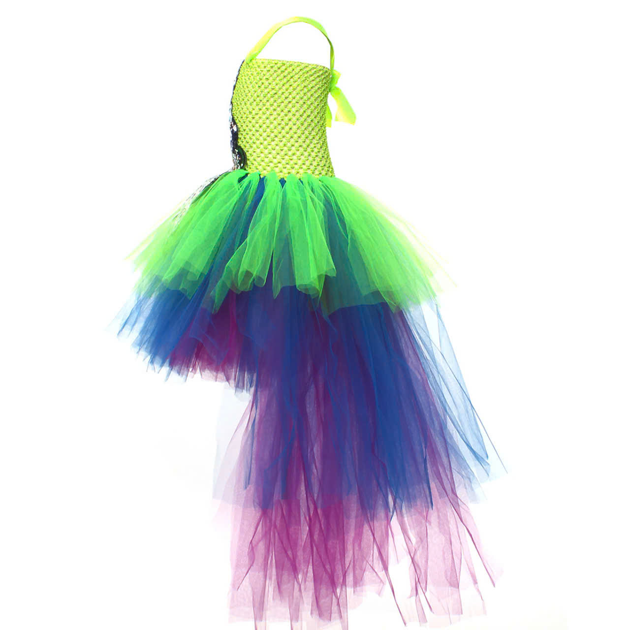Đầm công chúa cho bé gái hóa trang cosplay halloween mẫu chim công hàng nhập Quảng châu (kèm kẹp tóc)