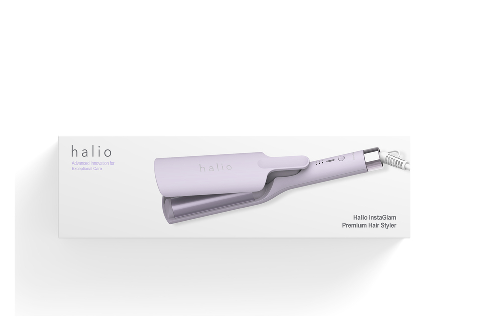 Máy Uốn Tóc Halio instaGlam Premium Hair Styler Tạo Xoăn Sóng Nước Hippie - Bóng Mượt x6 lần, Trục 28mm