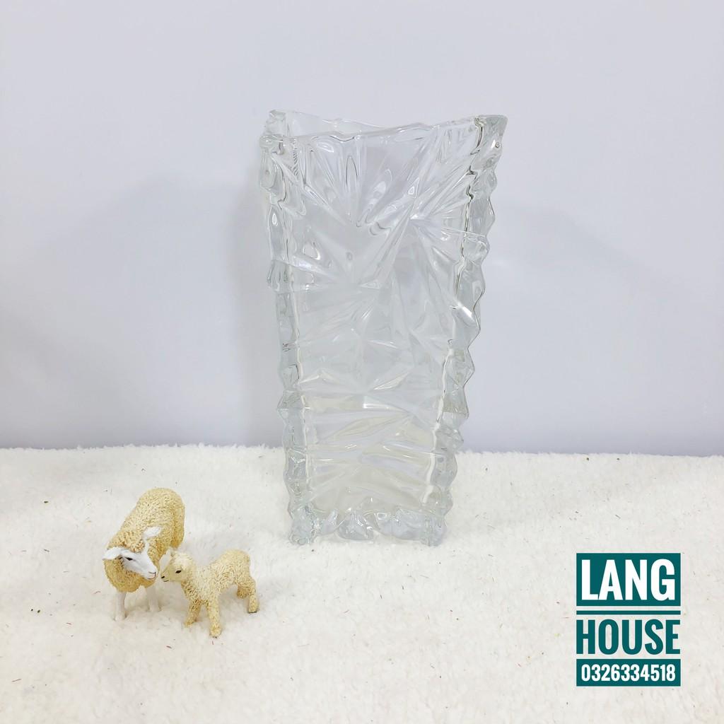 Bình Hoa - LỌ CẮM HOA THUỶ TINH CÓ HOA VĂN
