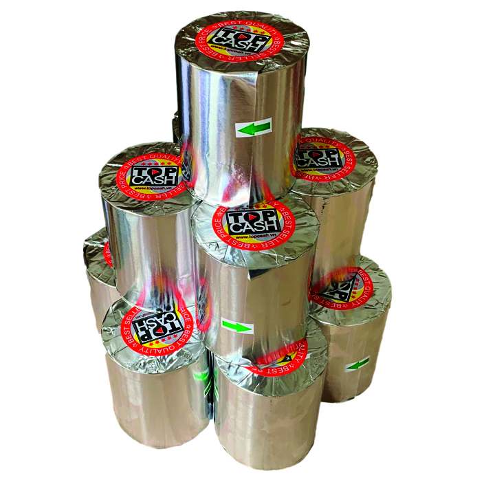 10 cuộn giấy in nhiệt, in bill, in hóa đơn TOPCASH K80mm phi 65mm dùng cho máy in nhiệt in hóa đơn, máy tính tiền. Hàng chính hãng