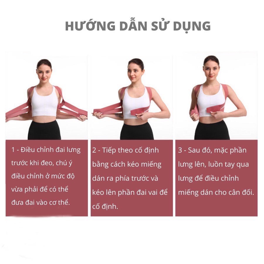 ️[Freeship] Đai chống gù lưng nam nữ Back Pain [Tặng kèm 2 tấm trợ lực