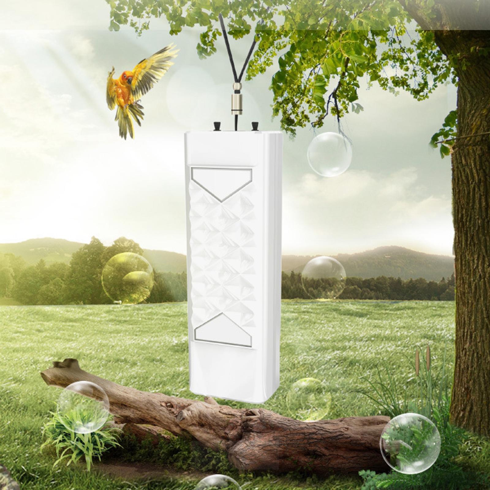 Air Purifier Ion Generator Necklace Wearable USB Smoke Remove Car Black