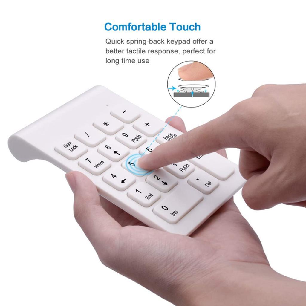 2.4G Keyboard USB Wireless Silent Keyboard w/ Mouse for Laptop Desktop White