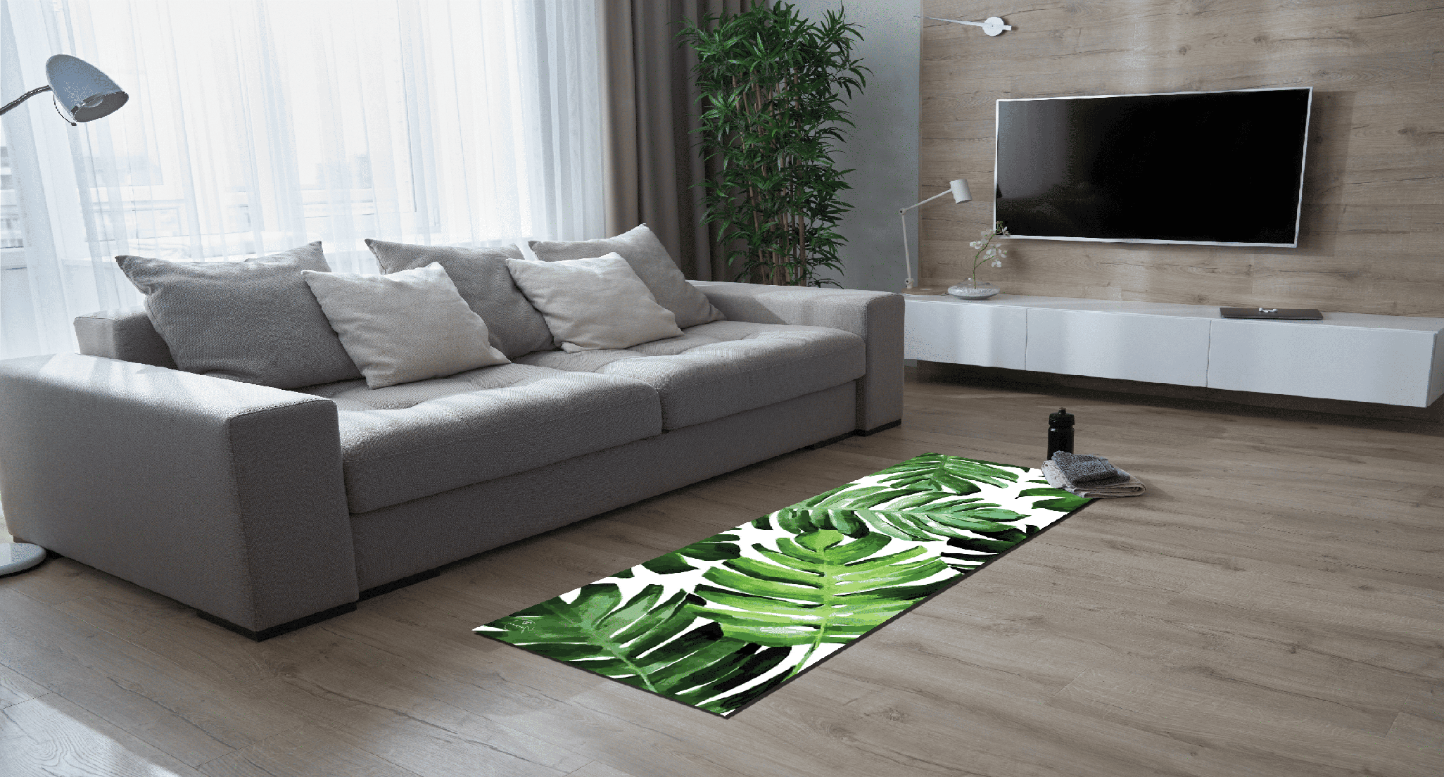 Thảm tập yoga chính hãng Yvonne, Monsteria Leaf (TẶNG KÈM 3 PHẦN QUÀ), dày 6mm bề mặt nhám, siêu bám, chống trơn trượt, ưa mồ hôi