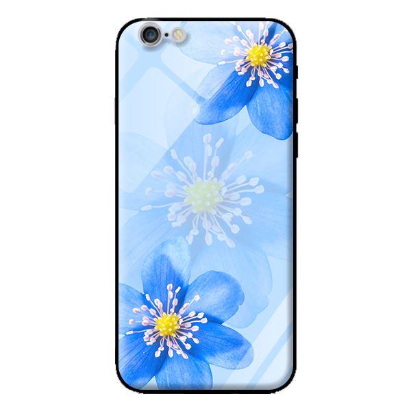 Ốp kính cường lực cho iPhone 6 Plus Hoa Lan Xanh - Hàng chính hãng