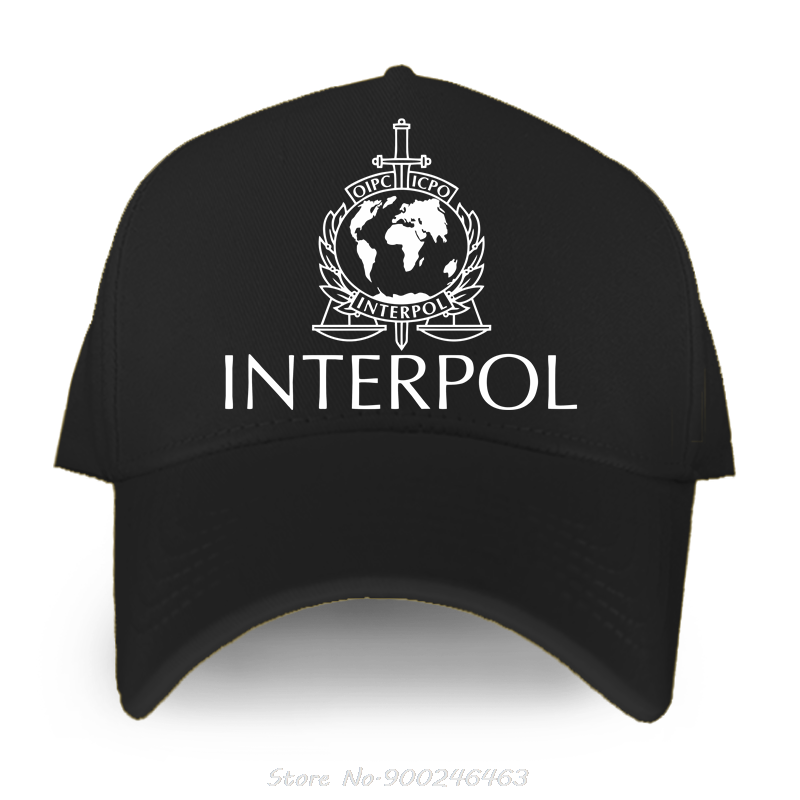 Mũ bóng chày nam International Interpol Mũ thể thao ngoài trời Mũ thể thao Golf Nữ Mũ Hip Hop Mũ Hip Color: Regular Black Size: Adjustable