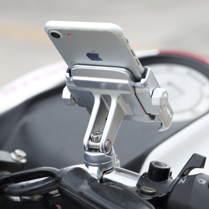 Giá đỡ Kẹp điện thoại dành cho xe máy MOTOWOLF01 bằng hợp kim nhôm, chống rung, chống giựt (Giao Màu Ngẫu Nhiên)