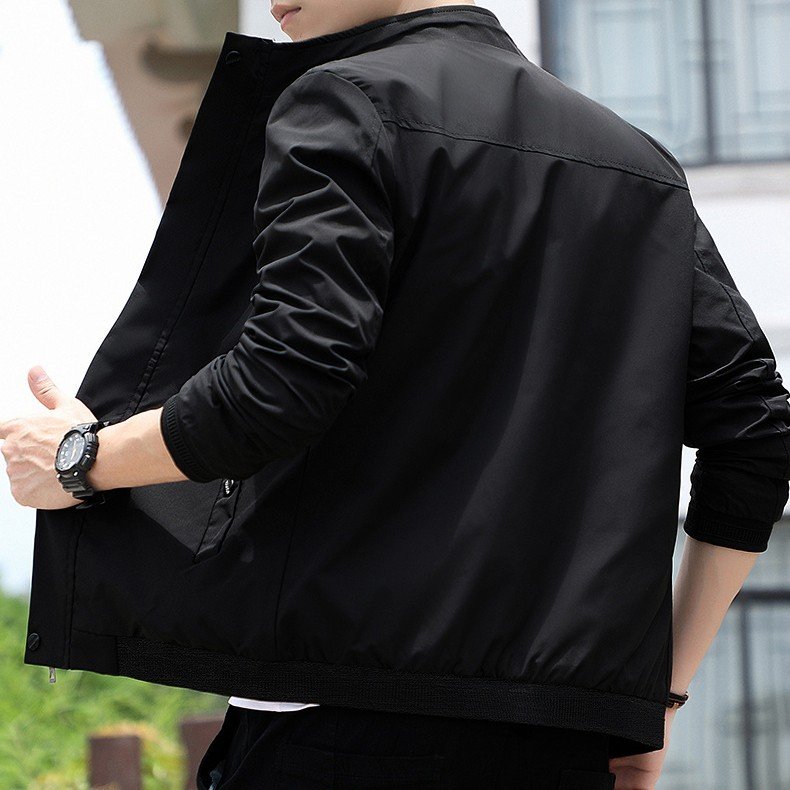ÁO KHOÁC DÙ NAM CÁN IN DẠ QUANG 2 LỚP, TRẺ TRUNG NĂNG ĐỘNG MÀU ĐEN - GAPRO FASHION