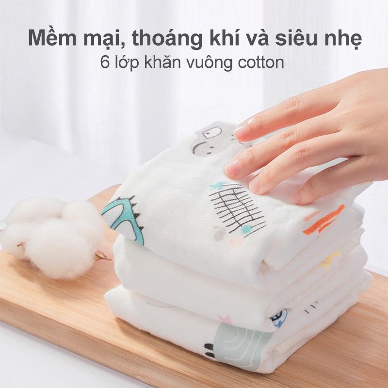 [Einmilk.ân ninh] khăn xô cotton tăm cho bé 6 lớp mềm mại thân thiện với da của bé QST