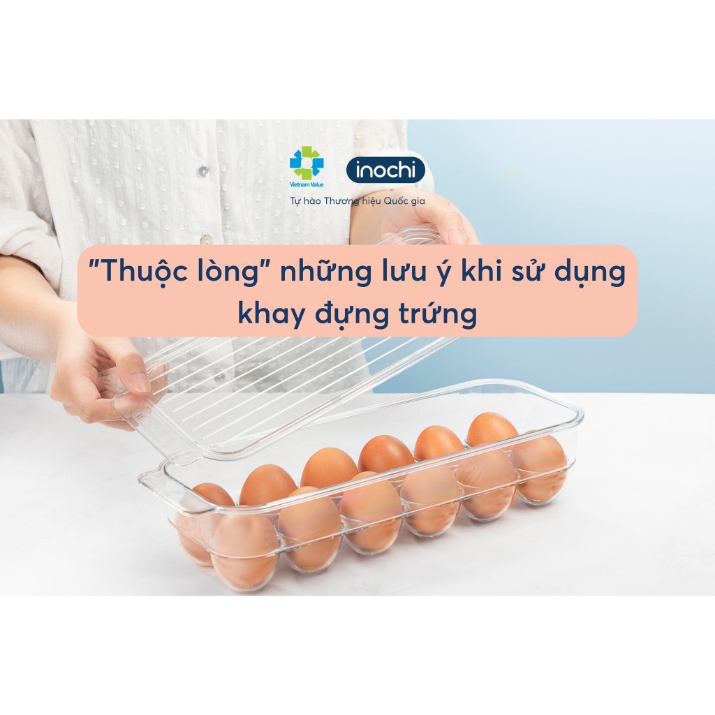 Khay Đựng Trứng Gà , Vịt Trong Suốt YoKo 12 Quả Có Nắp Đậy Tặng Kèm Khăn Lau Đa Năng PaKaSa - Hàng Chính Hãng INOCHI