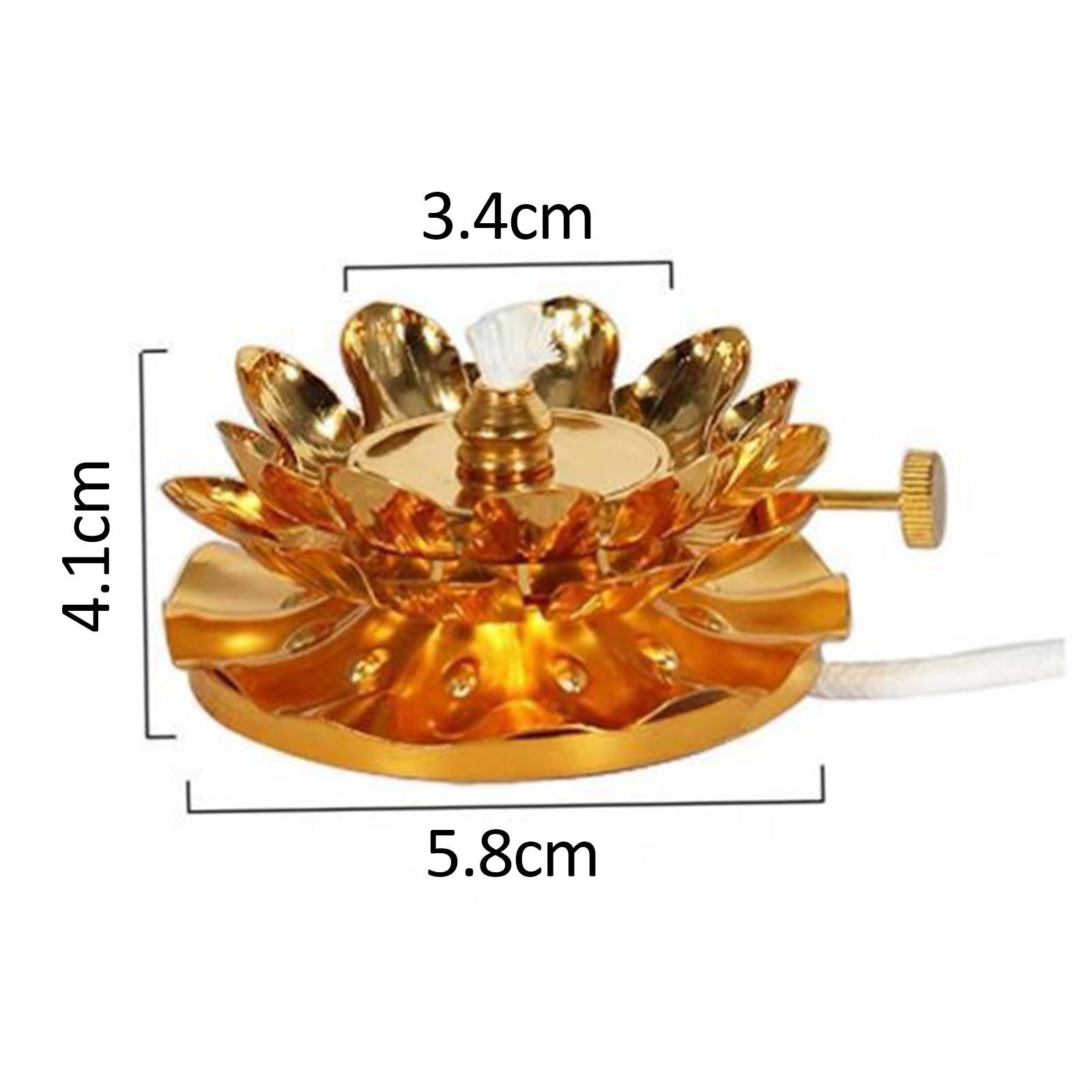 Retro Style Butter Lamp Wick Holder Without Wick Lamp Holder Alloy Ghee Lamp Holder for Home Decor Replacement DIY Supplies Altar
