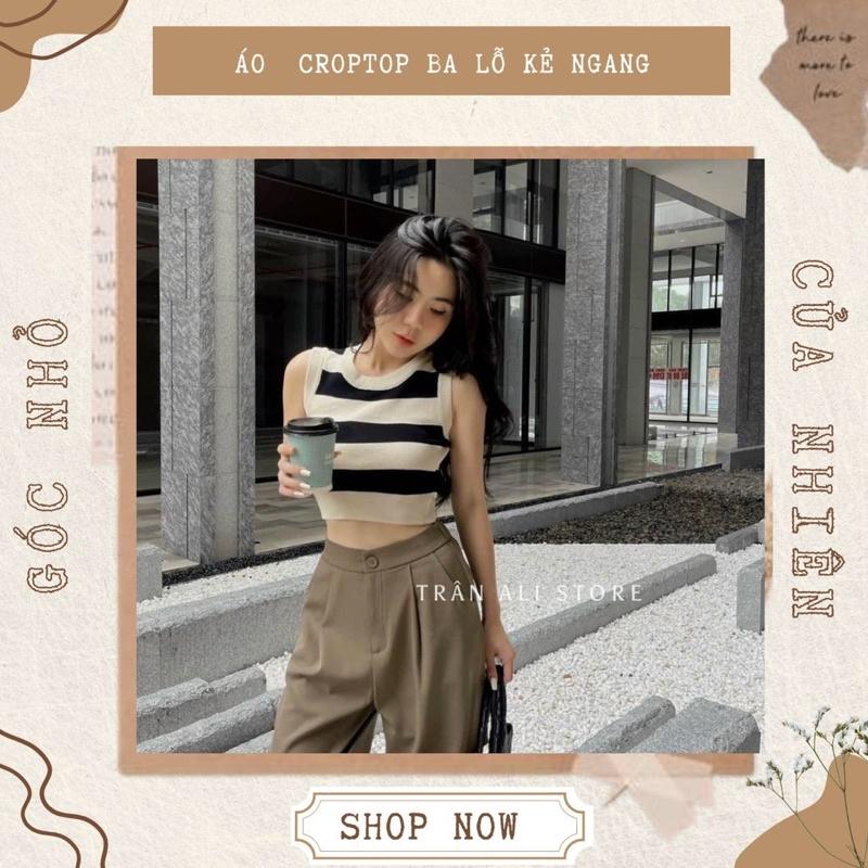 Áo Croptop, Áo Ba Lỗ Nữ Sát Nách Len Tăm Cổ Tròn Dáng Ôm Co Giãn (ẢNH THẬT+VIDEO)