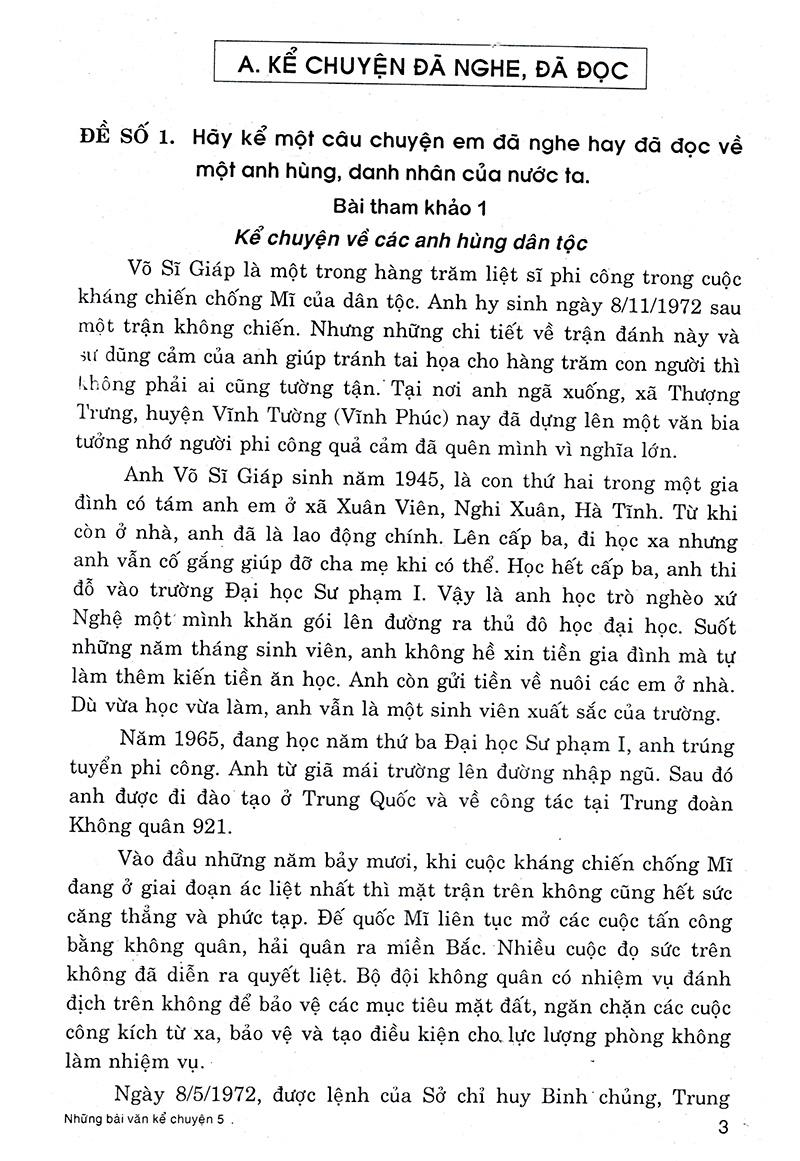 Những Bài Văn Kể Chuyện Lớp 5