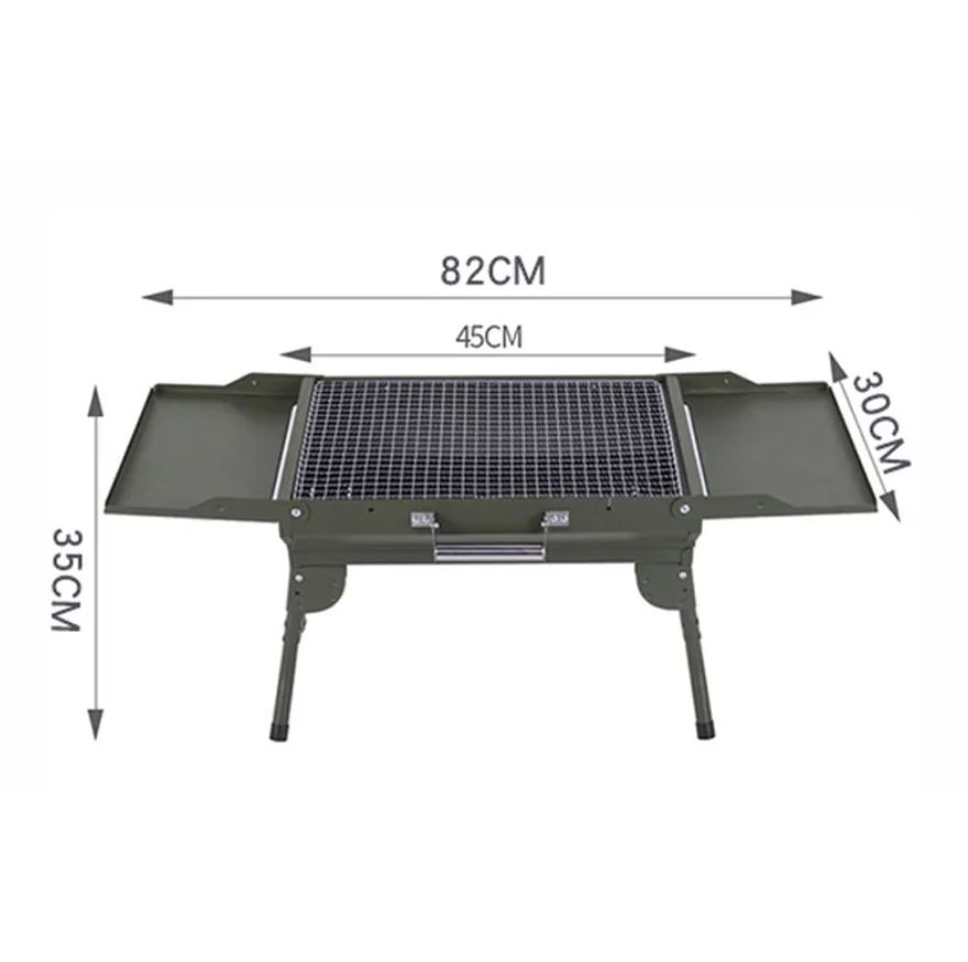 Bếp Nướng Than Hoa BBQ Gấp Gọn, Có Quai Xách Sử Dụng Đi Cắm Trại, Dã Ngoại, Du Lịch