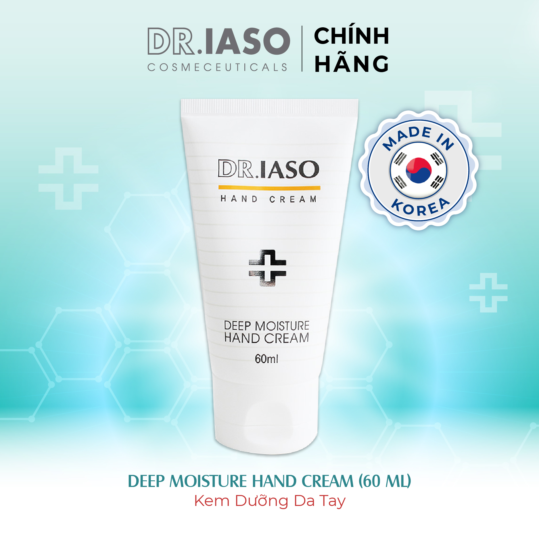 D24 Kem Dưỡng Da Tay - DR. IASO DEEP MOISTURE HAND CREAM 60ml